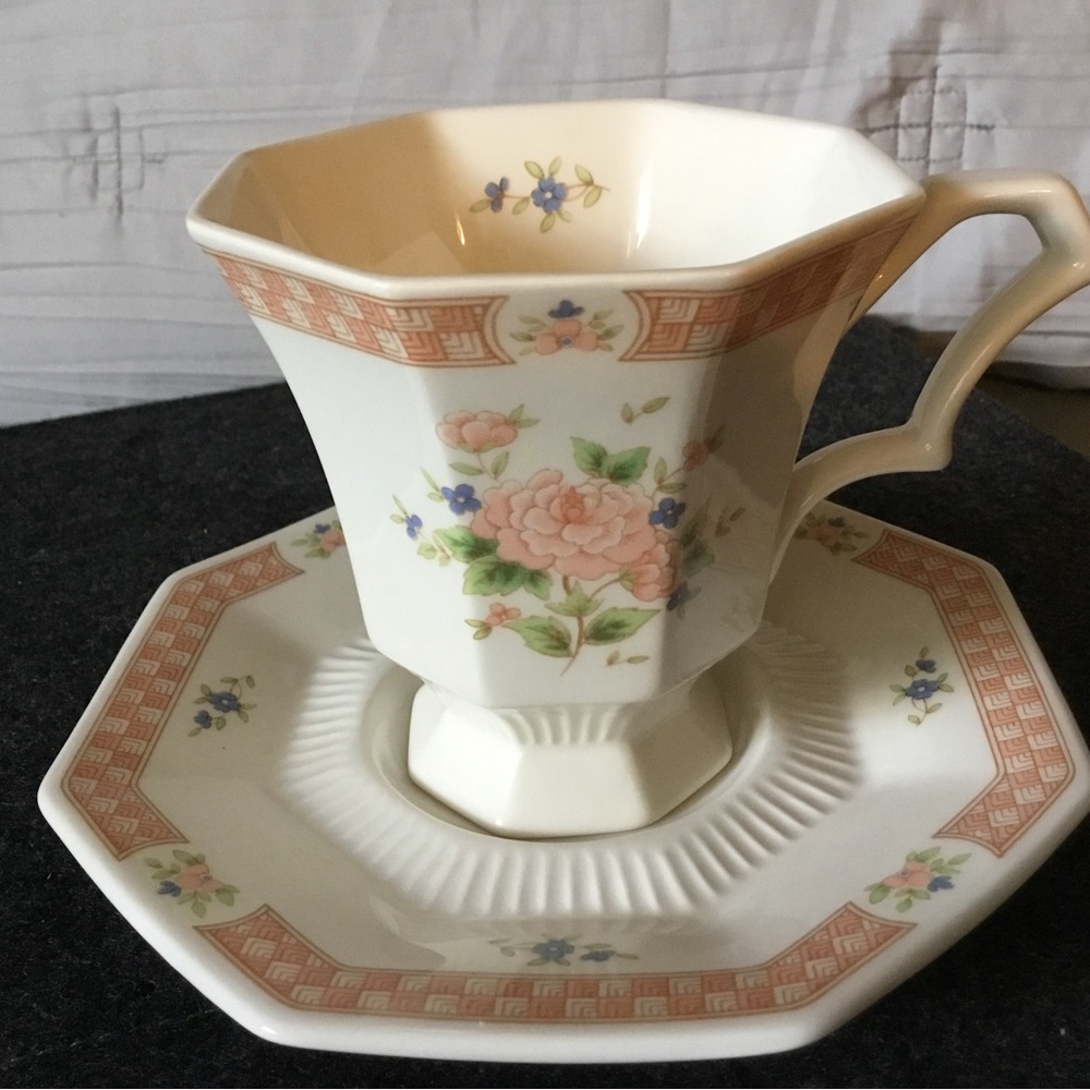 Nikko Japan Classic Collection Cameo Rose Cup and Saucer